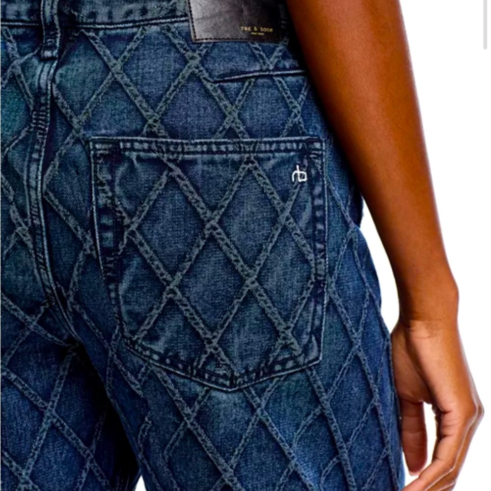 RAG&BONE Charlie Quilted Barrel High Rise Jeans - Picture 6 of 12